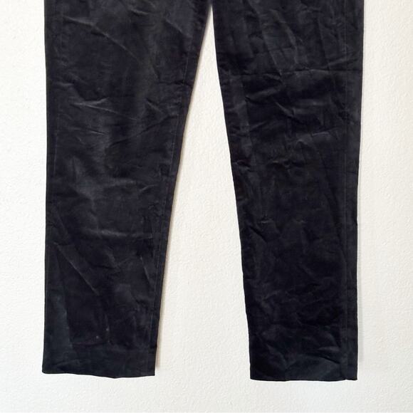 J. Crew Factory Pants Womens Tall Velvet Kallie Straight Leg Black Size 6T - Picture 4 of 7